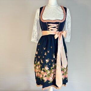 Authentic German Dirndl Set Edelheiss & Lace Blouse – Size ~8 (US) Oktoberfest